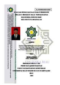 EVALUASI PENDAYAGUNAAN ZAKAT PRODUKTIF MELALUI PROGRAM BALAI TERNAK ...